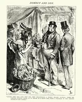 Images Dated 14th June 2016: Dickenss Dombey and Son - a woman selling flowers