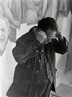 Diego Rivera Adjusting his Eyeglasses