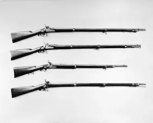Four Diffent Types of Confederate Rifles