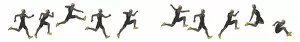 Skill Gallery: Different stages of athlete performing triple jump