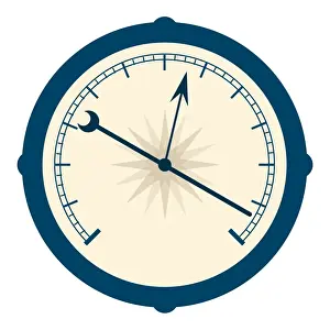 Instrument Of Measurement Prints: Digital illustration of a barometer