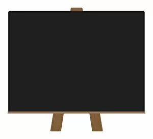 Illustrative Technique Gallery: Digital illustration of blank blackboard
