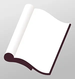 Folded Prints: Digital illustration of blank page in open book