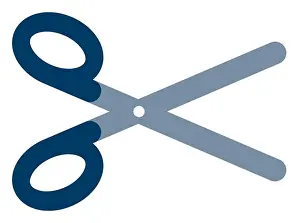 Scissors Prints: Digital illustration of blue scissors
