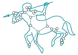 Digital illustration of Centaurus constellation