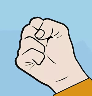 Digital illustration of clenched fist