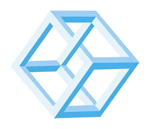 Cube Prints: Digital illustration of three dimensional cube