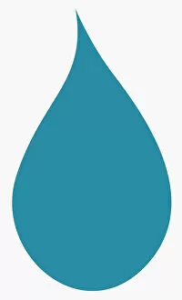 Images Dated 11th May 2010: Digital illustration of drop of water symbol