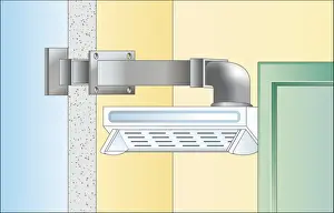 Convenience Prints: Digital Illustration of duct above cooker hood in domestic kitchen
