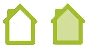 Greenhouse Prints: Digital illustration of greenhouse symbols representing economical and ecological construction