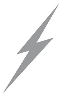 Digital illustration of grey lightening flash