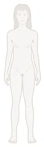 Teenager Prints: Digital illustration of naked adolescent teenage girl