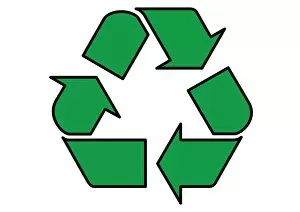 Environmental Issues Collection: Digital illustration of recycling symbol