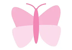 Digital illustration representing pink butterfly
