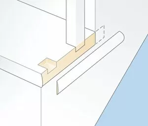 Images Dated 29th January 2009: Digital illustration showing prised off planted moulding below balusters