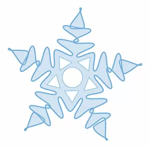 Digital illustration of a snowflake