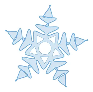 Snowflake Prints: Digital illustration of a snowflake