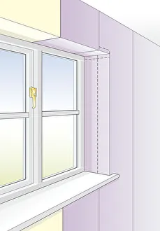 Wallpaper Collection: Digital illustration wallpaper on reveal of window