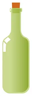 Wine Bottle Prints: Digital illustration of wine bottle with cork