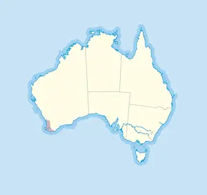 Digital illustration of wine growing region of western Australia