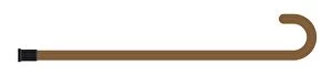 Support Collection: Digital illustration of wooden walking stick