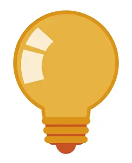 Light Bulb Prints: Digital illustration of yellow lightbulb