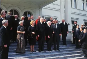 Heinrich Lubke Prints: Dignitaries Assembling Outside the Villa Hammerschmidt
