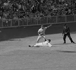 DiMaggio Sliding into Third