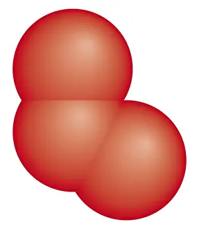 Global Warming Prints: Three dimensional digital illustration of molecular structure of Ozone