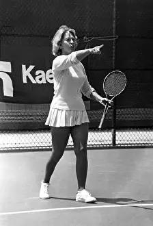 Dinah Shore Playing Tennis