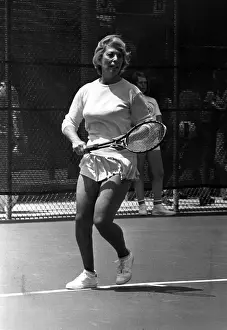 7 12 17 Shore Prints: Dinah Shore Playing Tennis