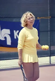 7 12 17 Shore Prints: Dinah Shore Playing Tennis