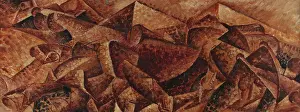 Boccioni Prints: Dinamismo Plastico - Cavallo + Caseggiato