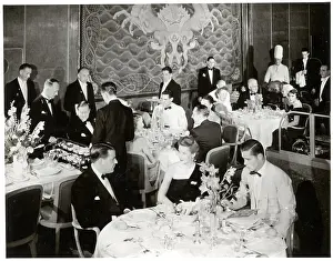 Dining Prints: Dining Room of an Ocean Liner