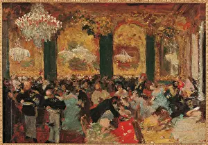 Oil Painting Prints: Dinner at the Ball, by Edgar Degas, 1879, 19th Century, oil on canvas