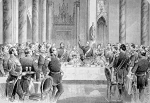 Castles Prints: Dinner in the State Room of Hohenzollern Castle