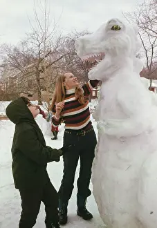 Huty31511 Prints: Dinosaur Snowman