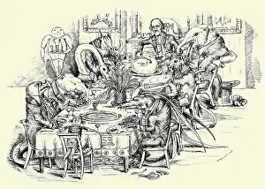 Dinosaurs Prints: Dinosaurs Dining on a Dodo