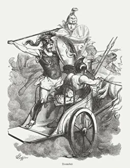 Greek Mythology Decor Prints Gallery: Diomedes - protected by Athena, Greek mythology, published in 1880
