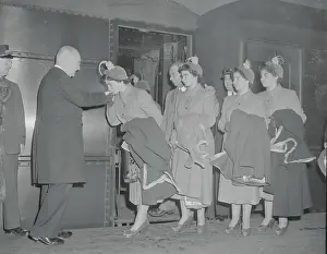 Hospitality Prints: Dionne Quintuplets Honoring Cardinal Spellman