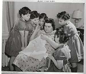 Homemade Prints: Dionne Quintuplets with Mother