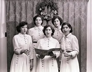 Marie Dionne Prints: The Dionne Quintuplets Singing