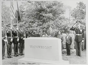 Jonathan Mayhew Wainwright Prints: Diosdado Macapagal's Children at Jonathan Wainwright's Grave
