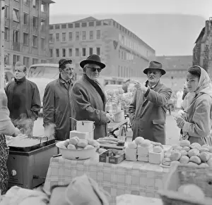 Nuremberg Prints: Director Stanley Kramer with Stars on Outdoor Set