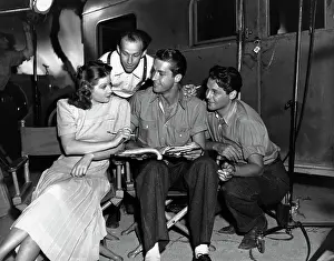 Director and Stars Rehearsing for Screen Tests