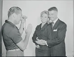 Director Vincent Sherman with Actor Don Ameche and Costar