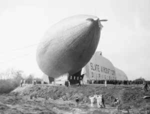 Glendale Prints: Dirigible Emerging from Its Hangar