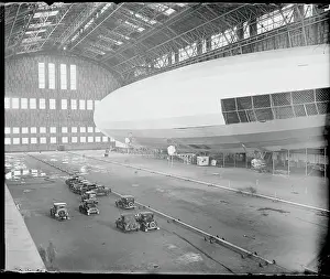 Lakehurst Prints: Dirigible Inside Hangar