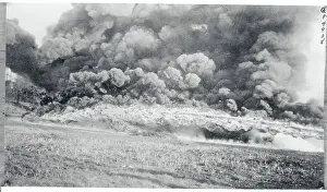 Discharge From a British Flame-Thrower