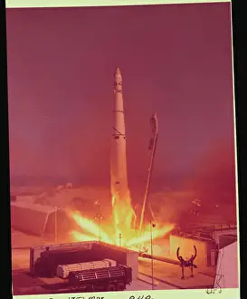 Spacecraft Prints: Discoverer I Blasting Off